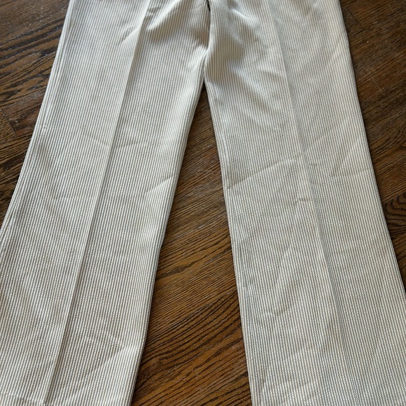 JCPenney Women's Wide Leg Pants - Tan and White Stripes - Picture 3 of 5